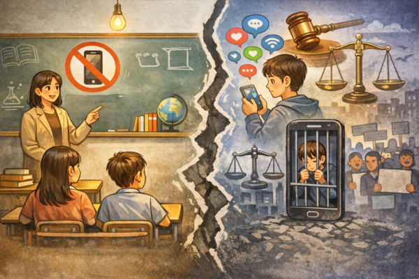 교내 디지털 기기 규제 관련 이미지